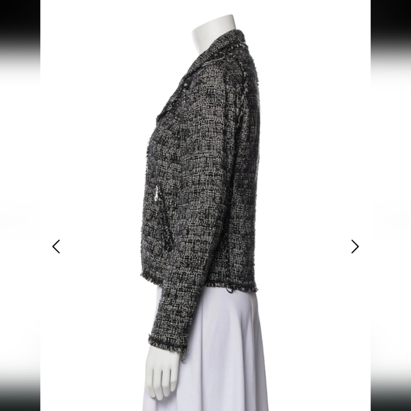 Rebecca Taylor Black and White Tweed Blazer - Picture 3 of 9